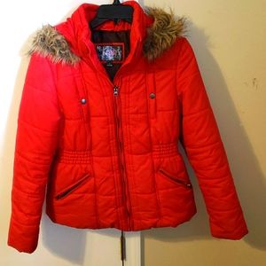 Red Winter Coat/Jacket with Hood